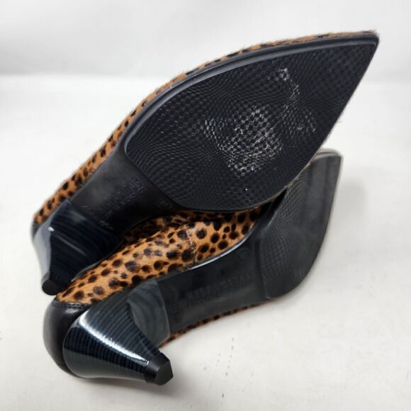 HISPANITAS Calf Hair Cheetah Print Kitten Heels Size 36 - Picture 8 of 11